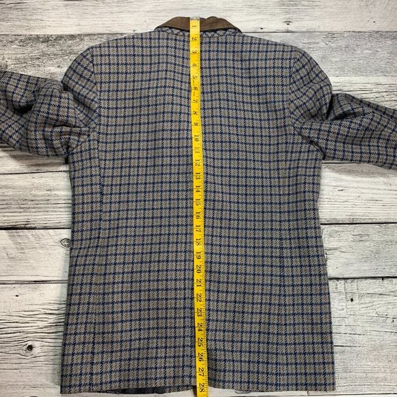 Vintage Lizsport Wool Blend Plaid Tweed Blazer - Picture 12 of 15